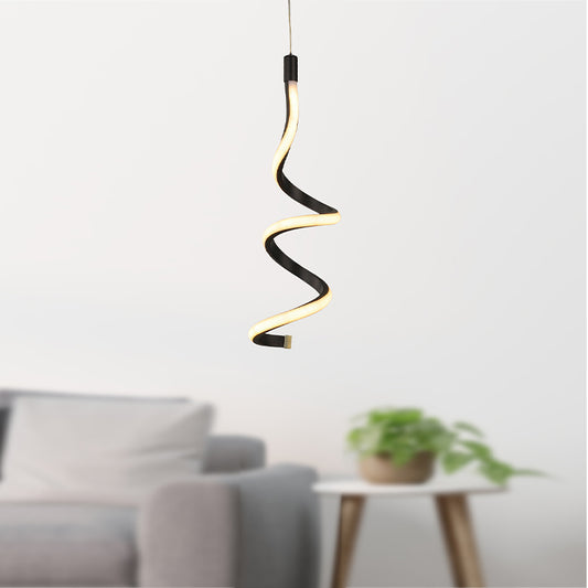 Φωτιστικό Οροφής LED Aileen Μεταλλικό Μονόφωτο Χρώμα Μαύρο 12x12x80