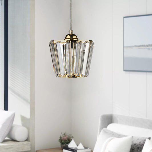 Φωτιστικό Οροφής Neva E27 Γυάλινο Μονόφωτο Χρώμα Χρυσό 20x20x70