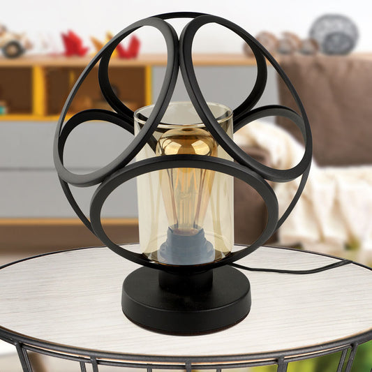 Φωτιστικό Επιτραπέζιο Silvia E27 Μεταλλικό Χρώμα Μαύρο 20x20x25