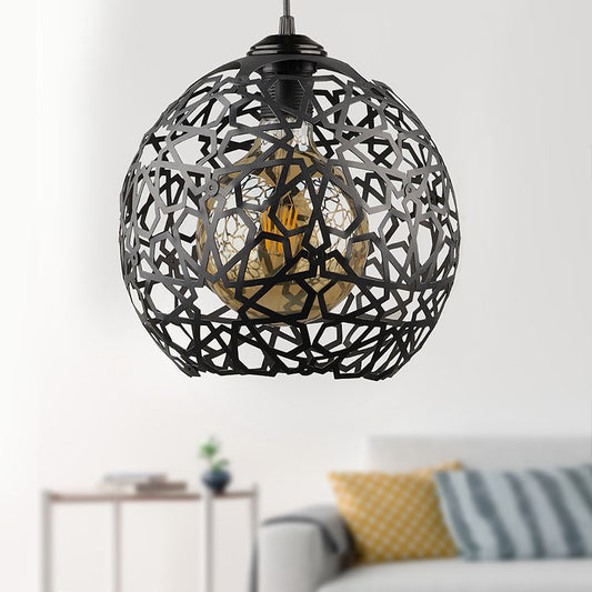 Φωτιστικό Οροφής Dominico E27 Μεταλλικό Μονόφωτο Χρώμα Μαύρο 24x24x70