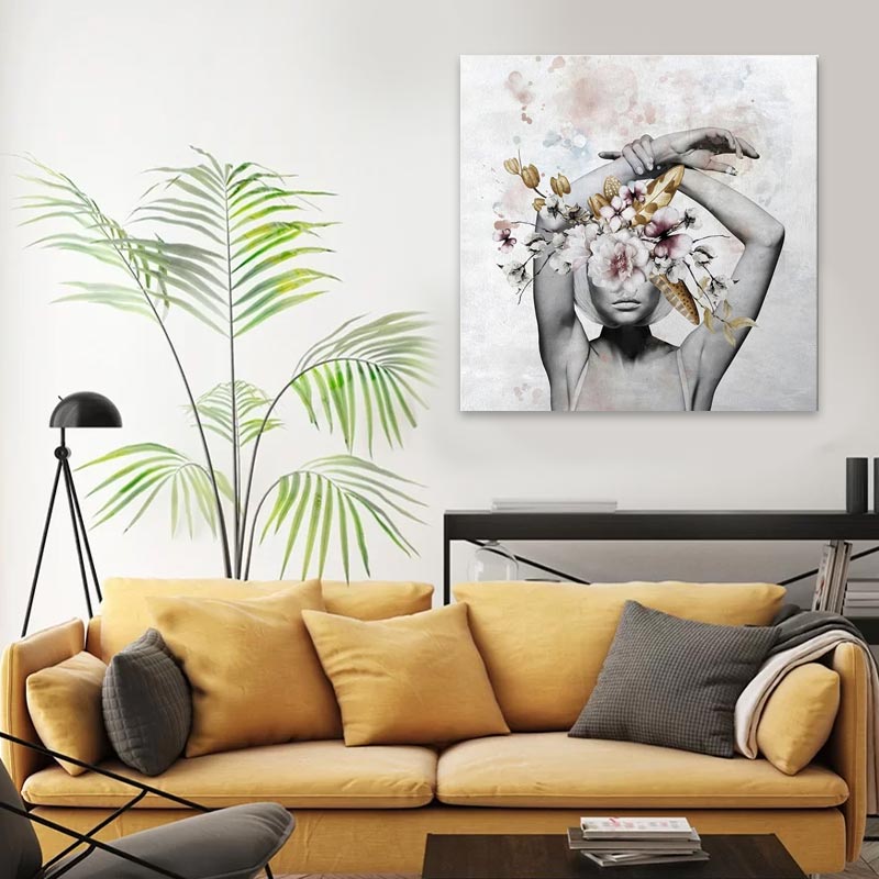 Πίνακας σε Καμβά "Hidden Face" Ψηφιακής Εκτύπωσης 60x60x3