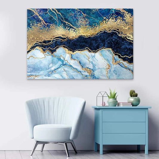 Πίνακας σε Καμβά Deep Blue Ψηφιακής Εκτύπωσης 125x80x3