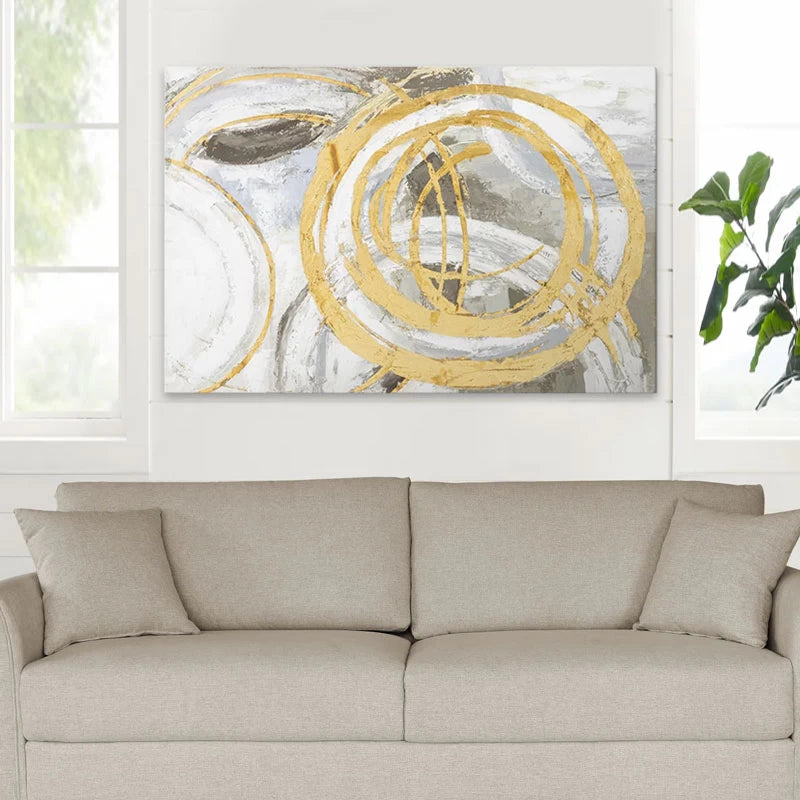 Πίνακας σε Καμβά Exotic Circles Ψηφιακής Εκτύπωσης 140x100x3