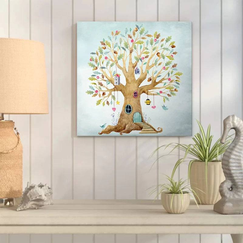 Πίνακας σε Καμβά Magic Treehouse Ψηφιακής Εκτύπωσης 40x40x3