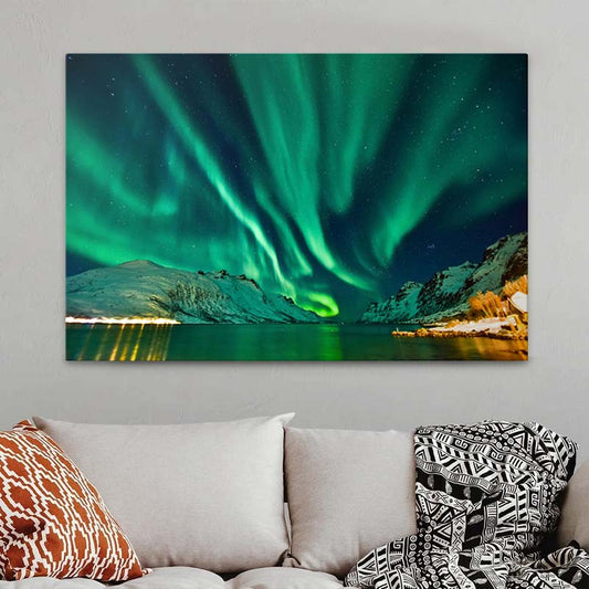 Πίνακας σε Καμβά "Aurora Borealis" Ψηφιακής Εκτύπωσης 100x70x3