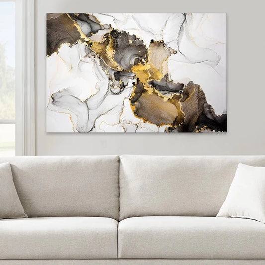 Πίνακας σε Καμβά Abstract Golden Dream Ψηφιακής Εκτύπωσης 100x70x3