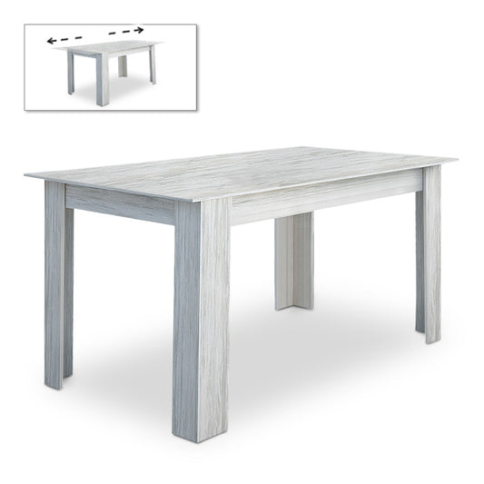Τραπέζι Arturo Μελαμίνης Επεκτεινόμενο Χρώμα Λευκό Γκρι 138/178X80X74