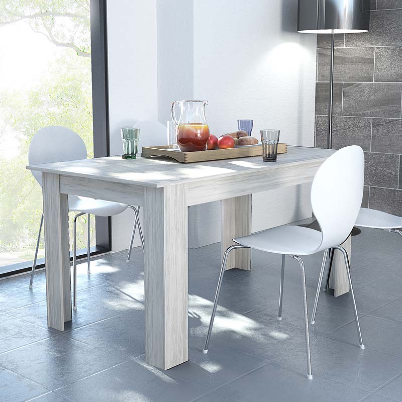 Τραπέζι Arturo Μελαμίνης Επεκτεινόμενο Χρώμα Λευκό Γκρι 138/178X80X74