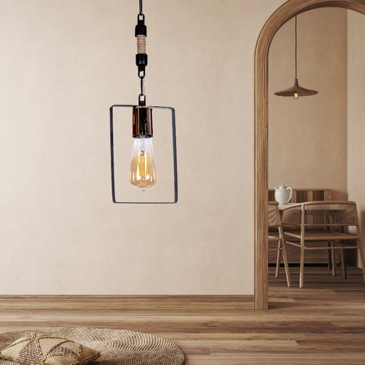 Φωτιστικό Οροφής Pembe E27 Μεταλλικό Μονόφωτο Χρώμα Μαύρο 14x6x60