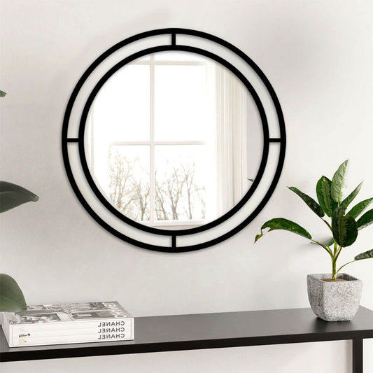 Καθρέφτης Τοίχου Bubble Αλουμινίου Χρώμα Μαύρο 57x2X57