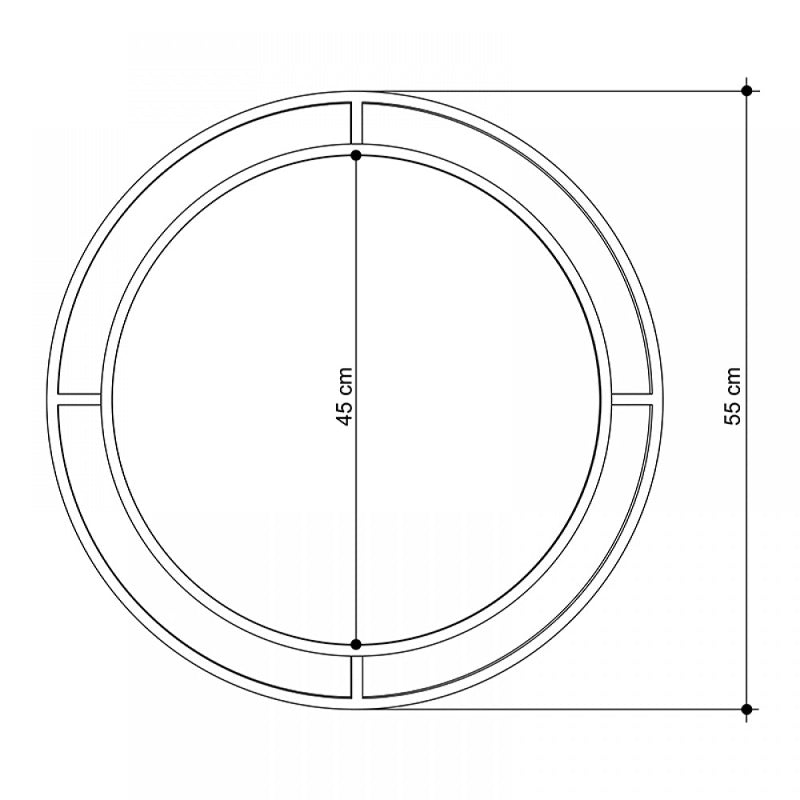 Καθρέφτης Τοίχου Bubble Αλουμινίου Χρώμα Χρυσό 57x2X57