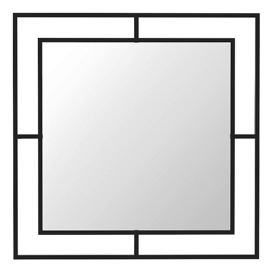 Καθρέφτης Τοίχου Corner Αλουμινίου Χρώμα Μαύρο 58,6X2X58,6