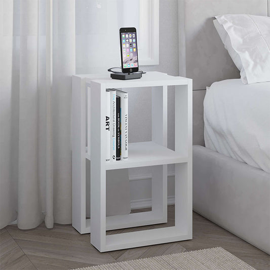 Κομοδίνο - Τραπεζάκι Βοηθητικό Lonie από Μελαμίνη Χρώμα Λευκό 34x30x55