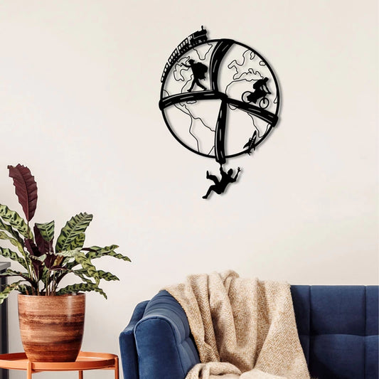 Διακοσμητικό Τοίχου Free Soul Μεταλλικό Χρώμα Μαύρο 40x2X57