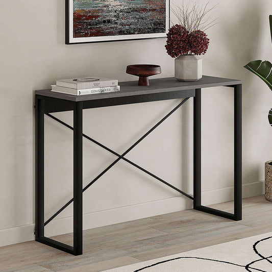 Κονσόλα Archie Χρώμα Γκρι Ρετρό - Μαύρο 110x35x75