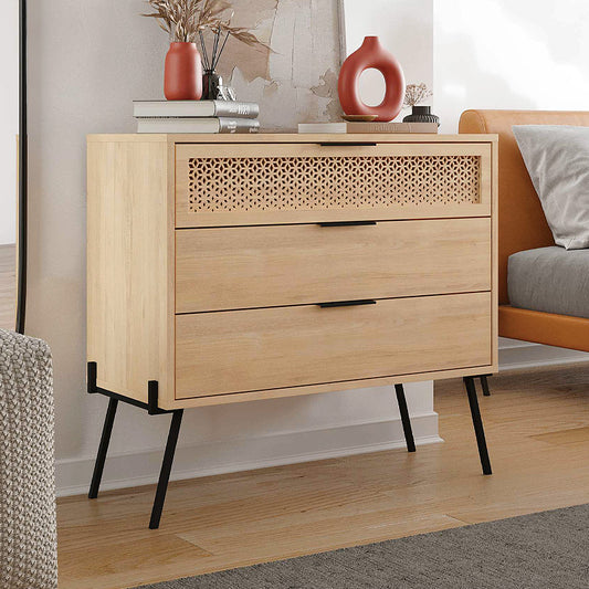 Συρταριέρα Naive Χρώμα Sapphire Oak 93,1x40x83,1