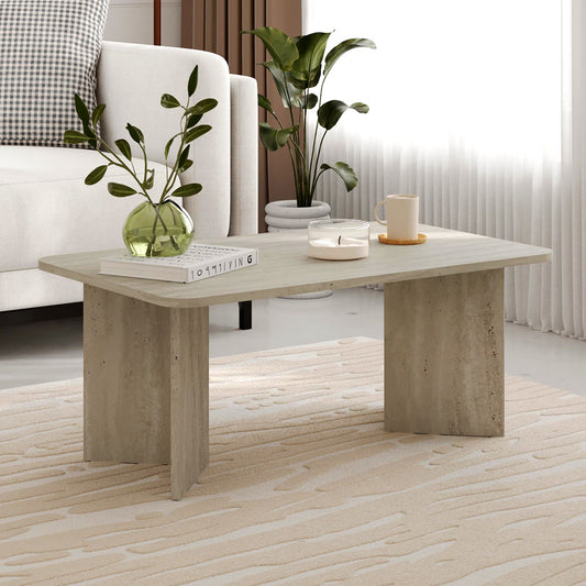 Τραπεζάκι Σαλονιού Sam Χρώμα Neo Travertine 100x60x41,8