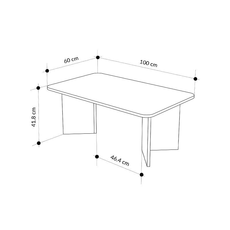 Τραπεζάκι Σαλονιού Sam Χρώμα Neo Travertine 100x60x41,8