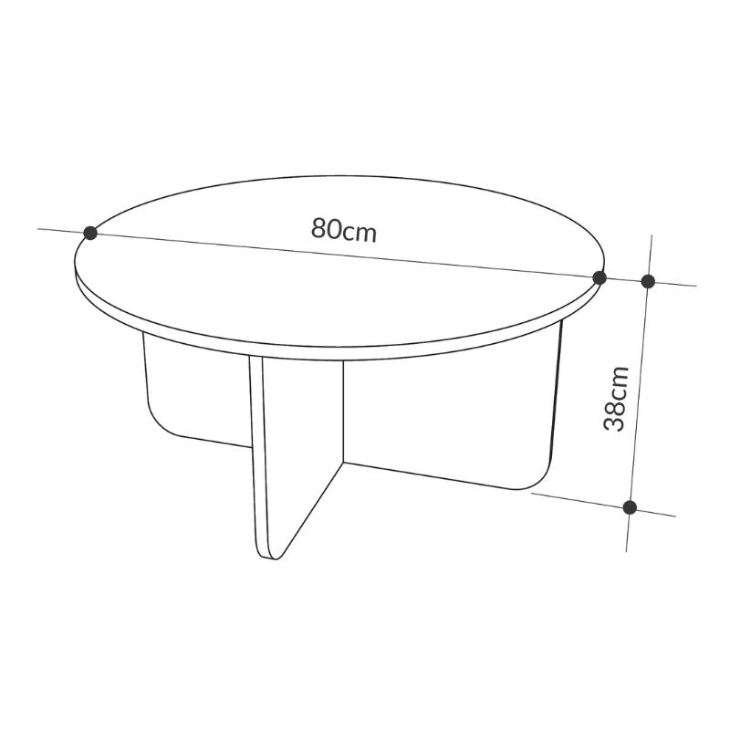 Hillary Coffee Table Travertine Colour Ø80x38