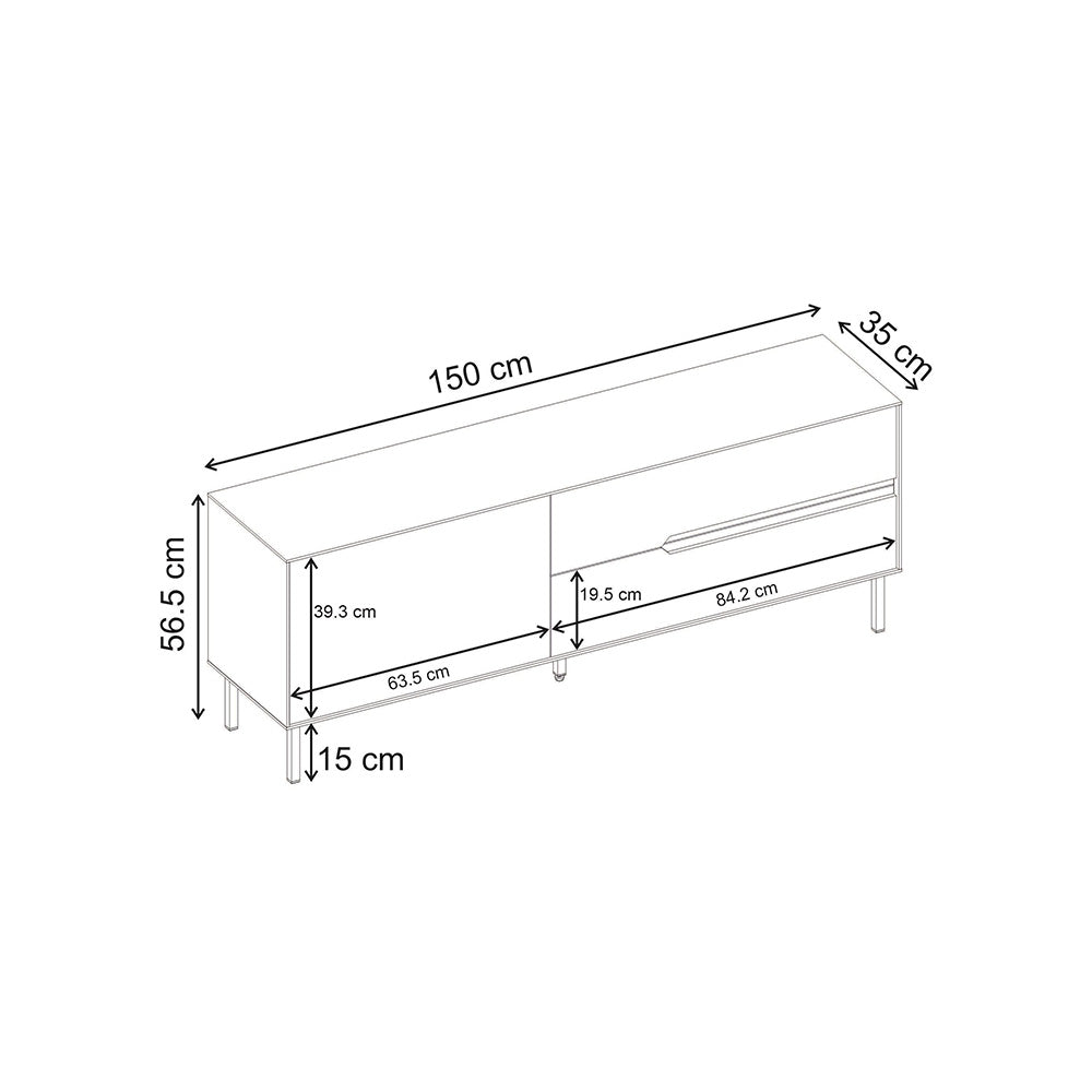 TV Stand Arch Sandstone Color 150x35x56.5