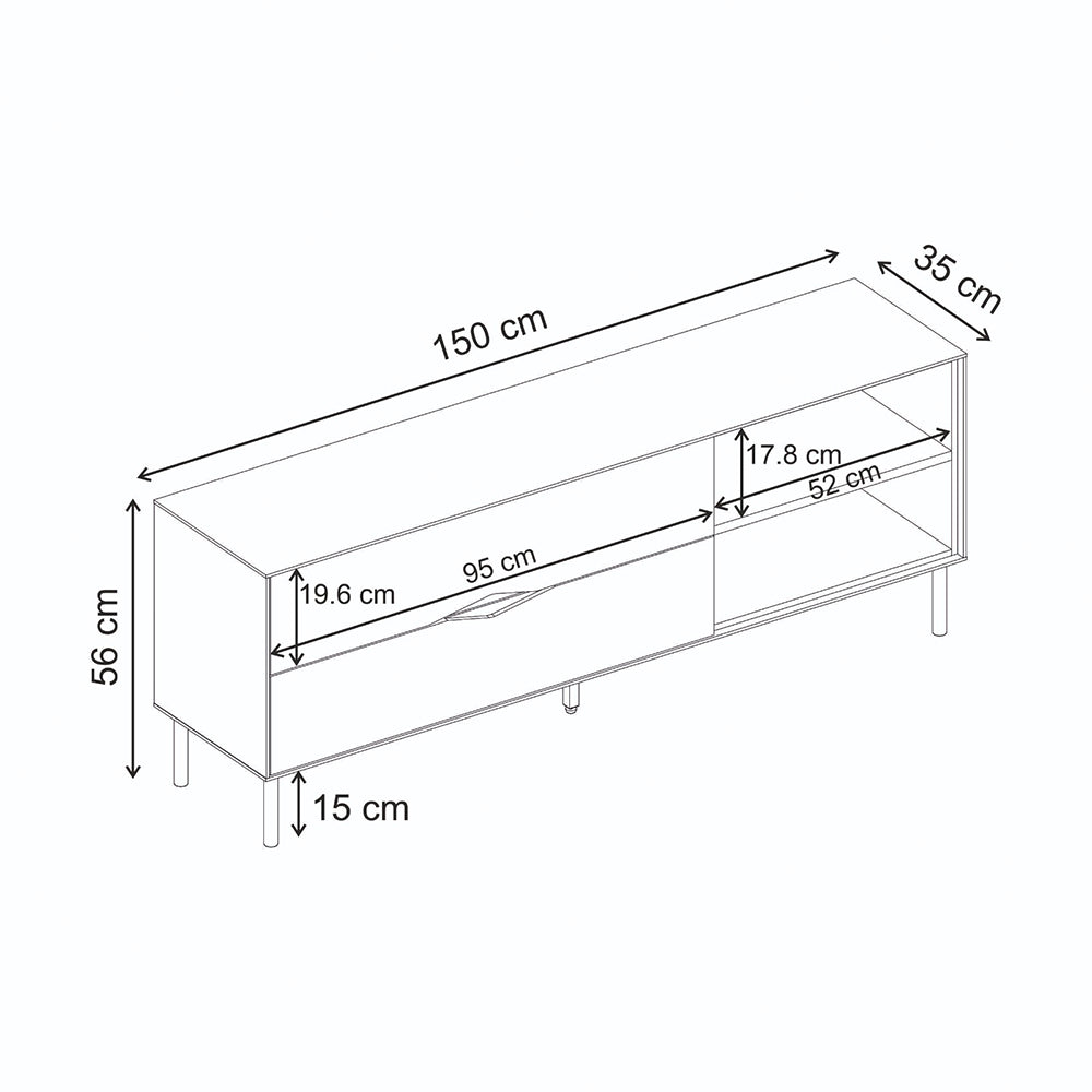 TV Cabinet Marquise Sandstone Color 150x35x56