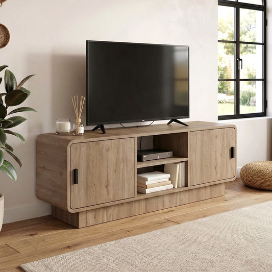Έπιπλο Τηλεόρασης Rovel Χρώμα Sepet Oak 140,3x39x50