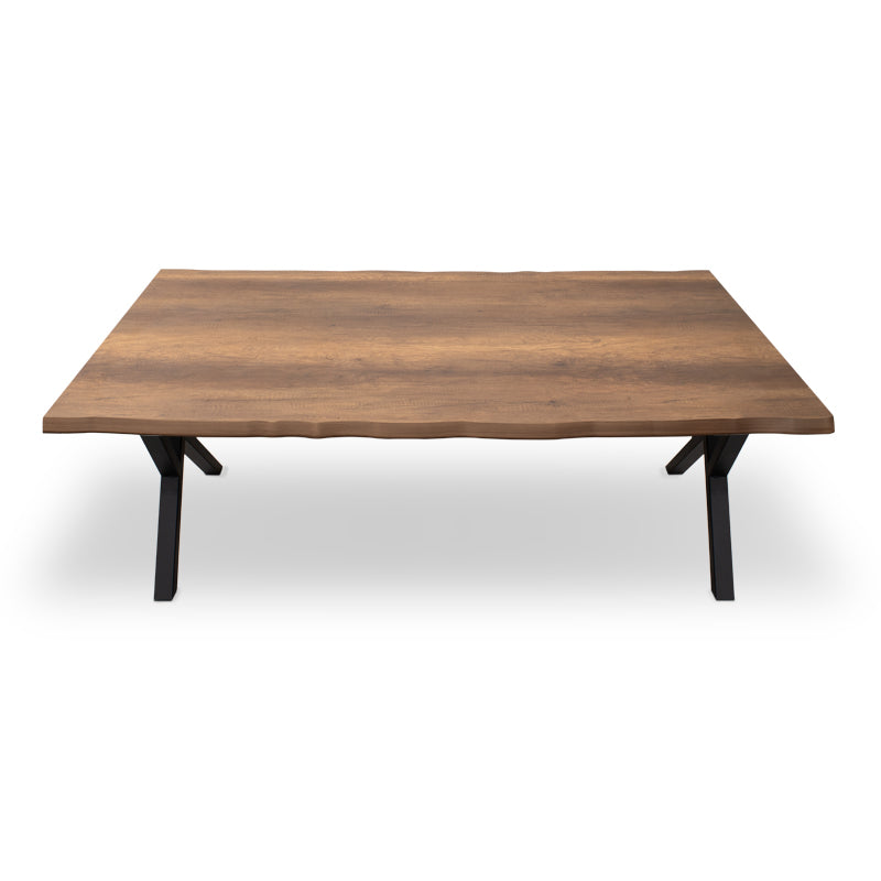 Τραπέζι Walter MDF - Μεταλλικό Χρώμα Καρυδί 160X80X75