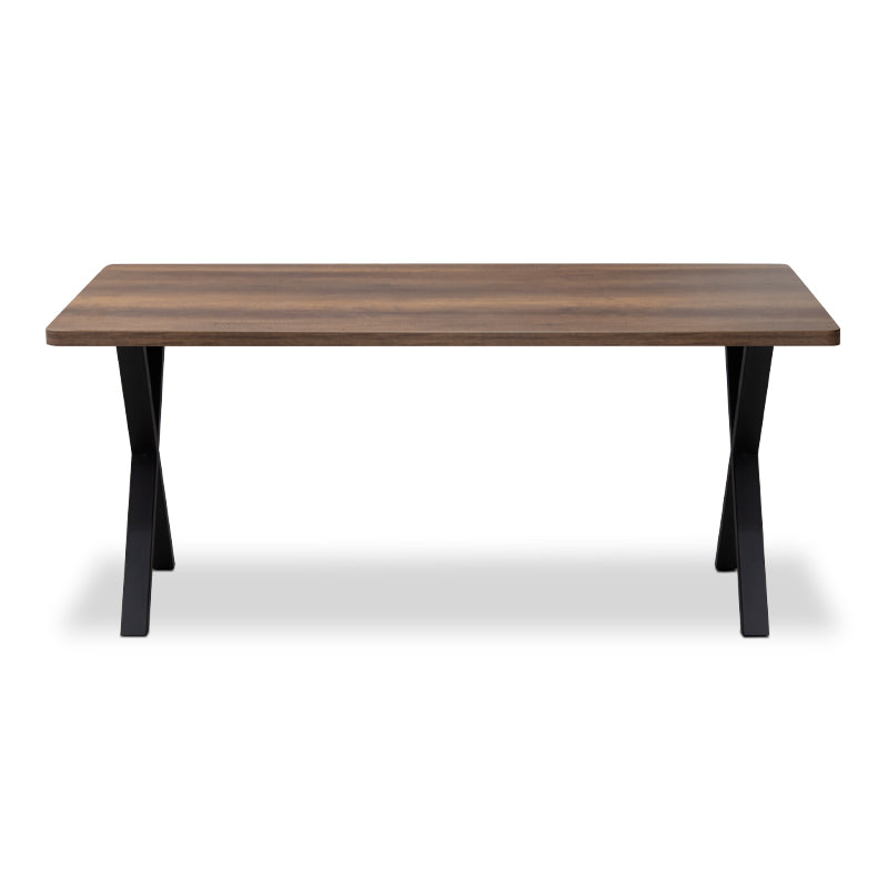 Τραπέζι Jeremy MDF - Μεταλλικό Χρώμα Καρυδί 160X80X75