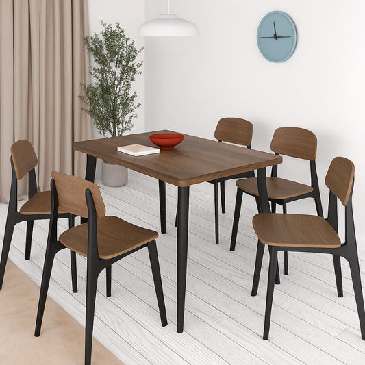 Τραπέζι Levico MDF - Μεταλλικό Χρώμα Καπνιστή Καρυδιά 120x70x75