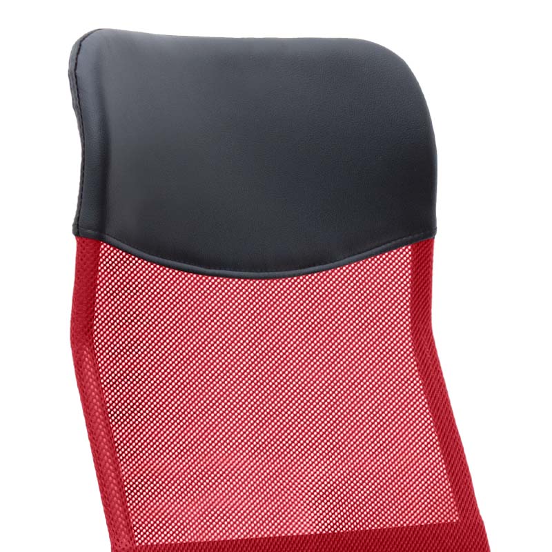 Καρέκλα Γραφείου Marco Με Ύφασμα Mesh Χρώμα Κόκκινο - Μαύρο 62X59X110/120