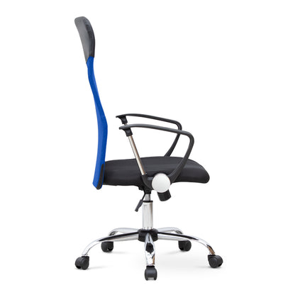 Καρέκλα Γραφείου Marco Με Ύφασμα Mesh Χρώμα Μπλε - Μαύρο 62X59X110/120