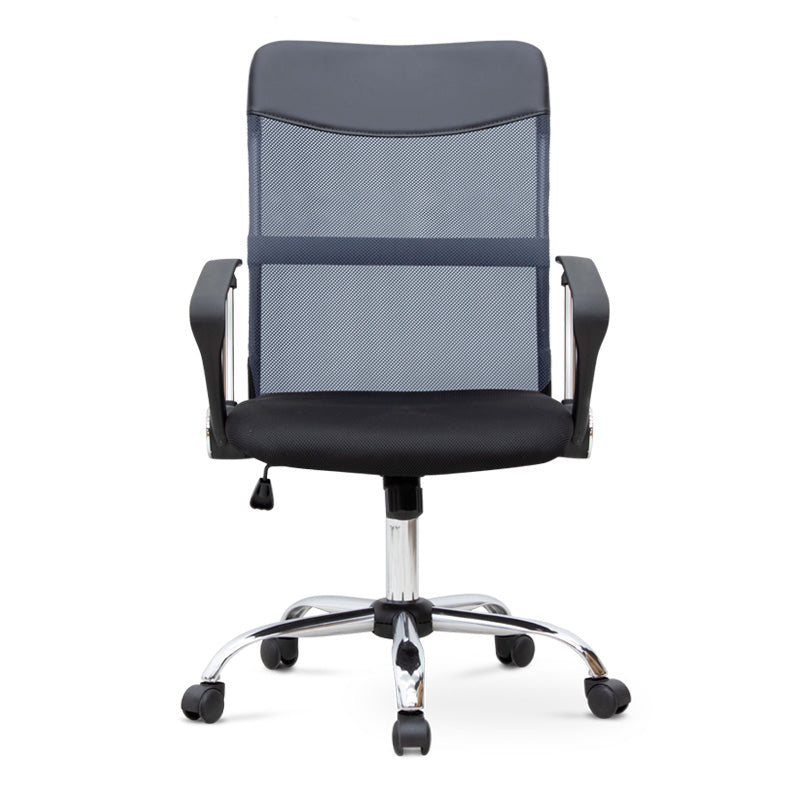 Καρέκλα Γραφείου Franco Με Ύφασμα Mesh Χρώμα Γκρι - Μαύρο 59X57X95/105