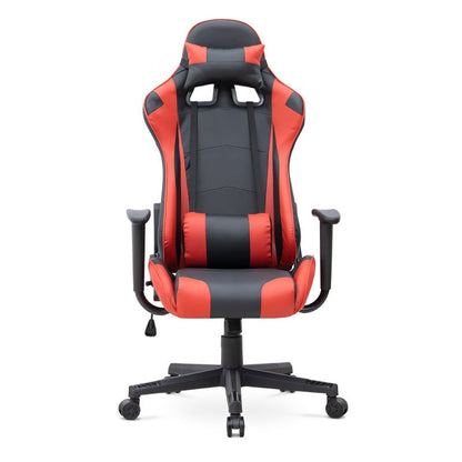 Καρέκλα Γραφείου Gaming Alonso Από Τεχνόδερμα Χρώμα Κόκκινο - Μαύρο 67X70X125/135