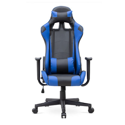 Καρέκλα Γραφείου Gaming Alonso Από Τεχνόδερμα Χρώμα Μπλε - Μαύρο 67X70X125/135
