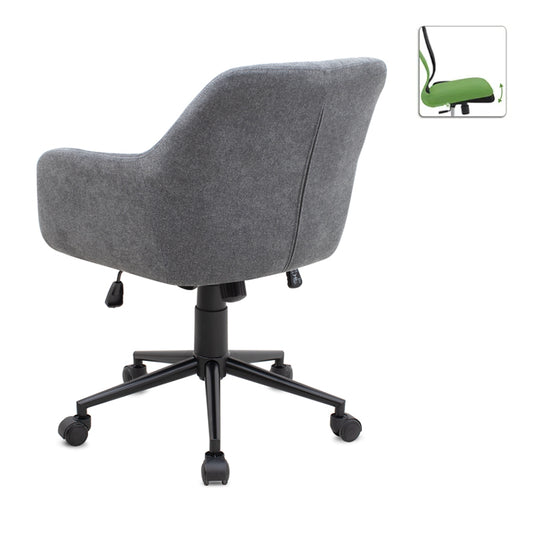 Καρέκλα Γραφείου Alice Υφασμάτινη Χρώμα Γκρι 61x61x80/90