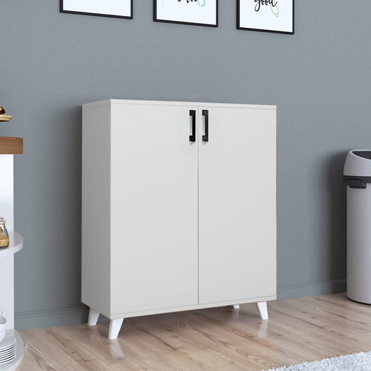 Ντουλάπι Κουζίνας/Μπάνιου - Παπουτσοθήκη Μελαμίνης Lilly Χρώμα Λευκό 72x32,5x88