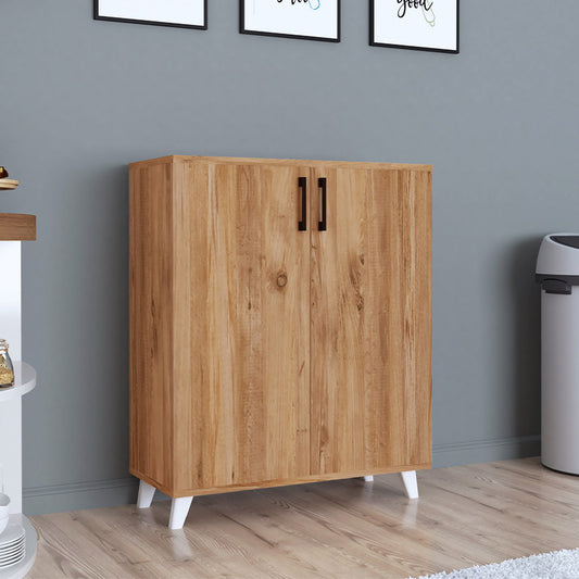 Ντουλάπι Κουζίνας/Μπάνιου - Παπουτσοθήκη Μελαμίνης Lilly Χρώμα Pine Oak 72x32,5x88