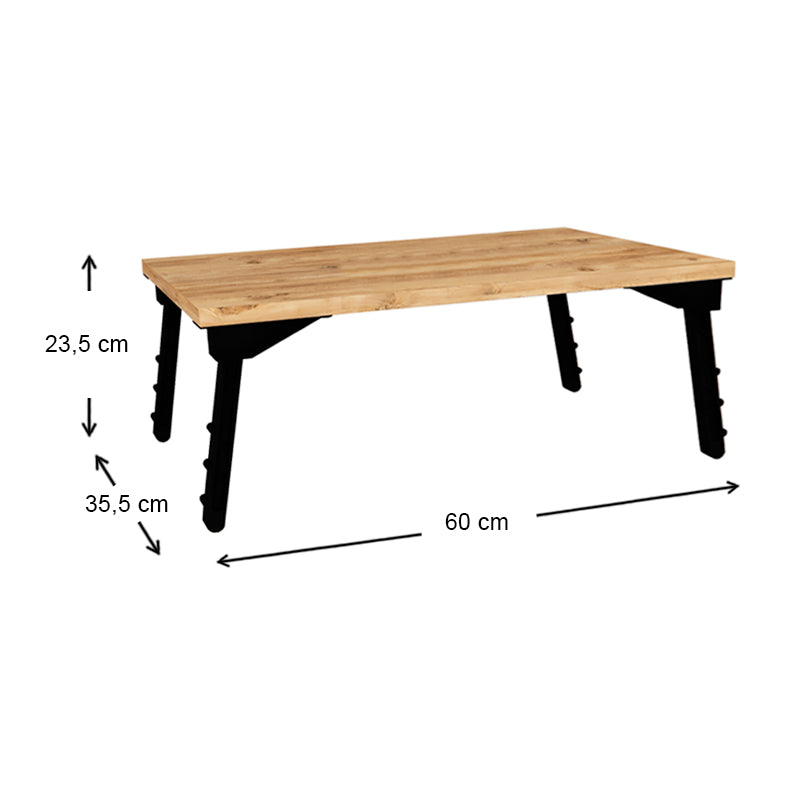 Τραπεζάκι Laptop Sidon από Μελαμίνη Χρώμα Pine Oak 60x35,5x23,5