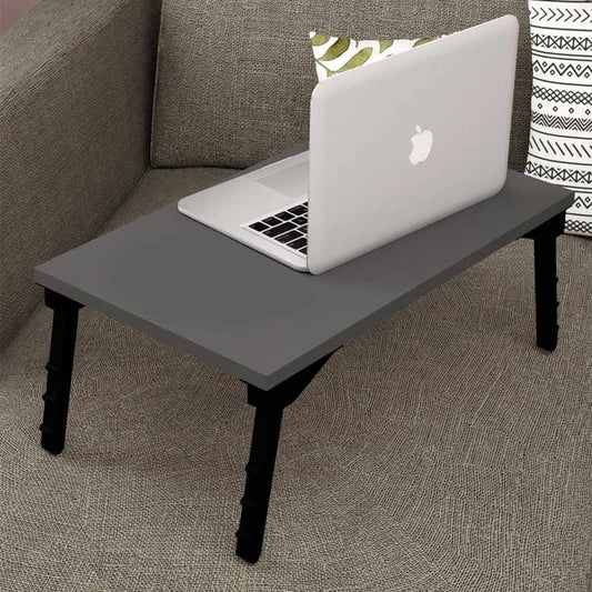 Τραπεζάκι Laptop Sidon από Μελαμίνη Χρώμα Ανθρακί 60x35,5x23,5