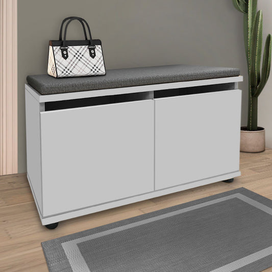 Παπουτσοθήκη Μελαμίνης Twain 8 Ζευγών Χρώμα Λευκό 80x35x42