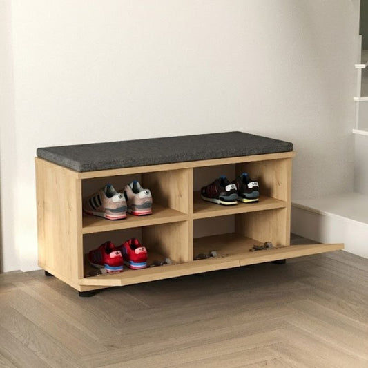 Παπουτσοθήκη Twain 8 Ζευγών Χρώμα Sapphire Oak 80x35x42