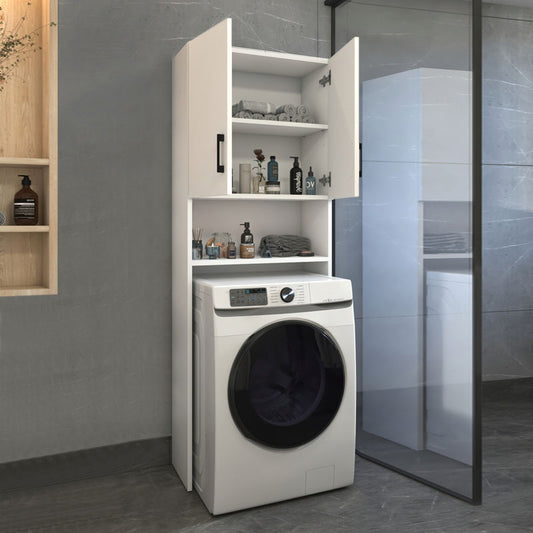 Έπιπλο Πλυντηρίου Holton από Μελαμίνη Χρώμα Λευκό 65,5x30x180