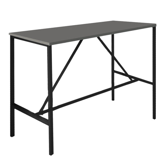 Τραπέζι Μπαρ - Stand Crego Μεταλλικό - Μελαμίνης Χρώμα Ανθρακί - Μαύρο 100X45X89