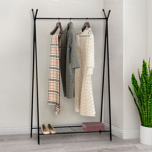 Επιδαπέδια Κρεμάστρα Shua Μεταλλική Χρώμα Μαύρο 90x38x150