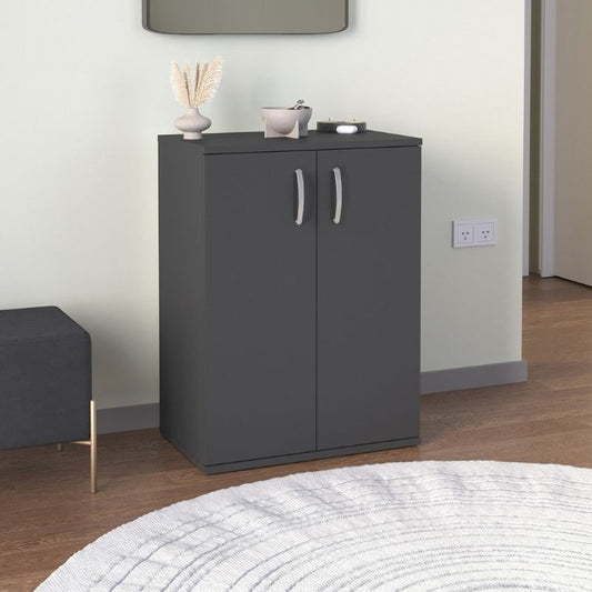 Παπουτσοθήκη - Ντουλάπι Manolo Χρώμα Ανθρακί 60x38x81,4