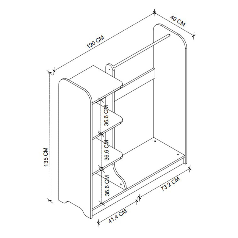 Έπιπλο Εισόδου Rozesme Χρώμα Pine Oak 120x40x135