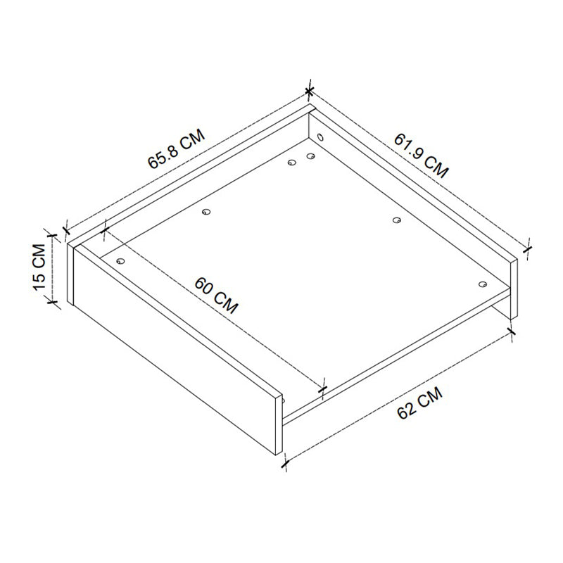 Βάση Στήριξης Πλυντηρίου - Στεγνωτηρίου Sunta Χρώμα Λευκό 65,8x61,9x15