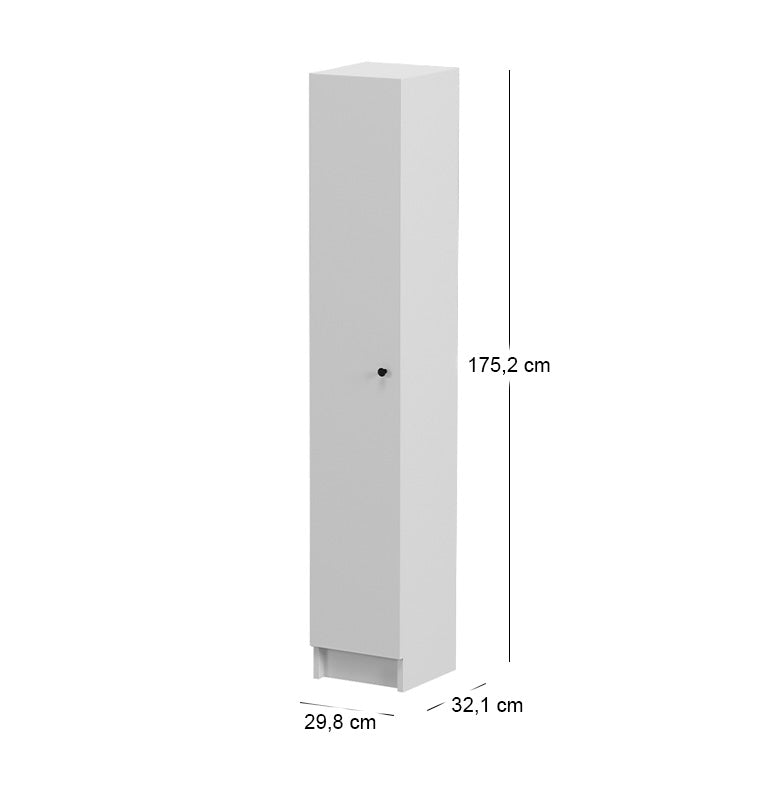 Kitchen - Bathroom Cabinet Buket White 29,8x32,1x175,2