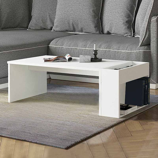 Τραπεζάκι Σαλονιού View από Μελαμίνη Χρώμα Λευκό 95x50x34