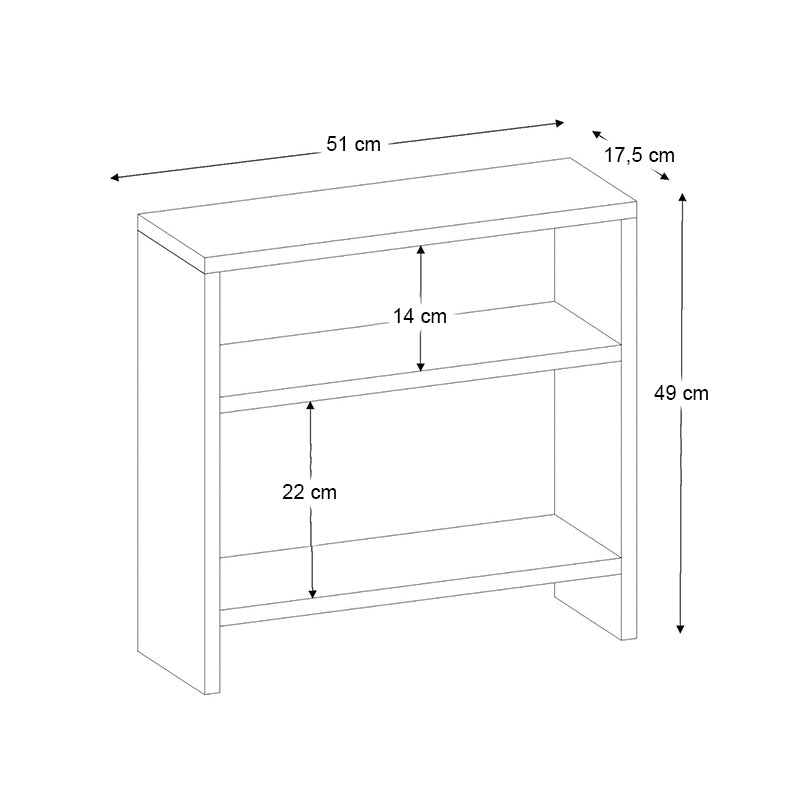Τραπεζάκι Βοηθητικό Silvanus Χρώμα Sapphire Oak 51x17,5x49